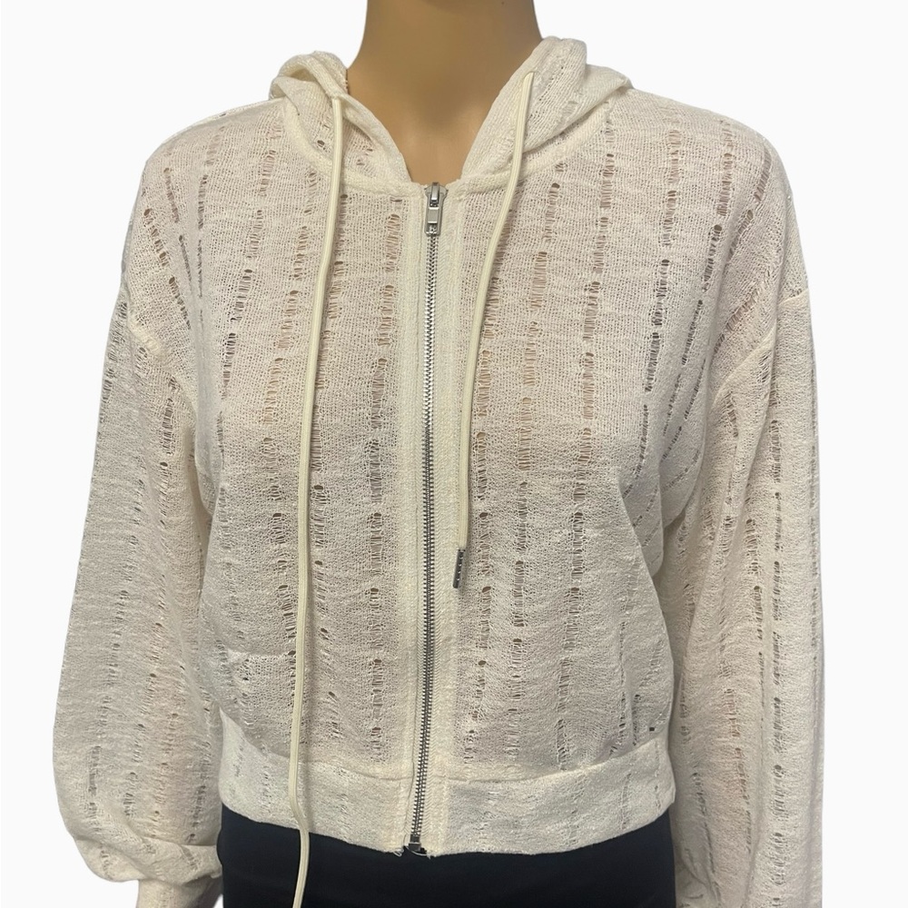 Drawstring Zipper Sweater - Picture 5 of 13